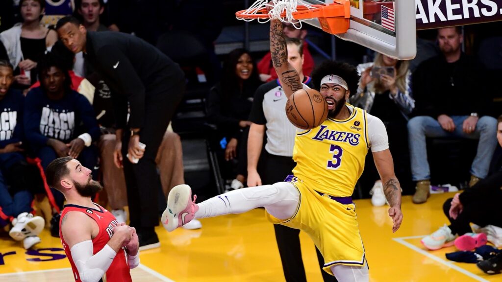 new orleans pelicans vs lakers match player stats