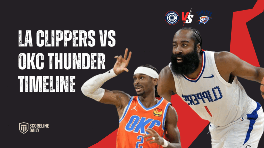 la clippers vs okc thunder timeline