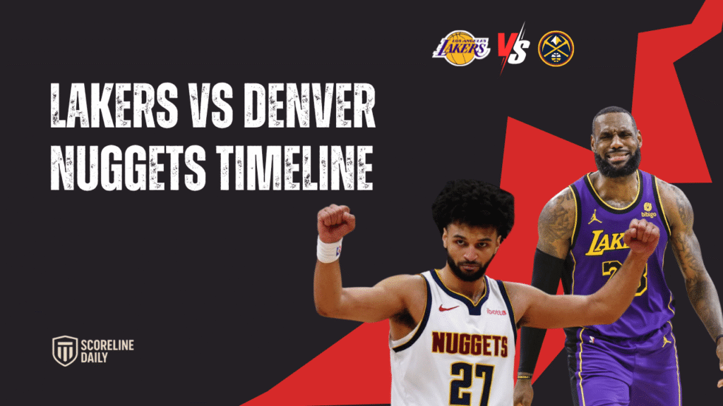 lakers vs denver nuggets timeline