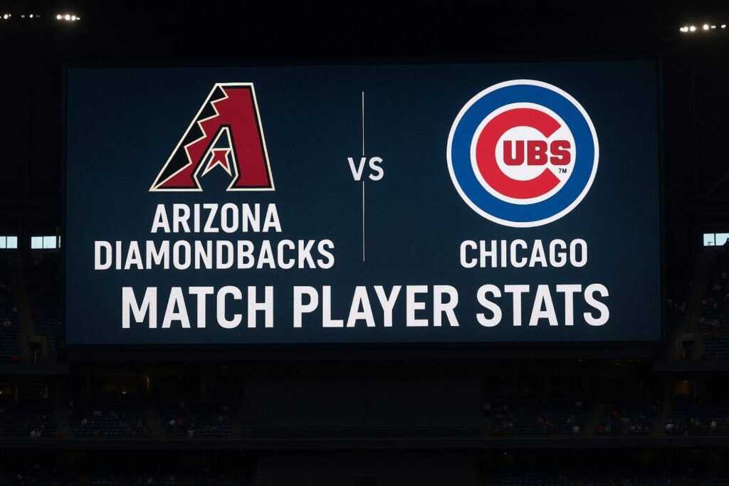 arizona diamondbacks vs chicago cubs match player stats